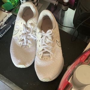 White Nike worn